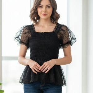 Elegant Black Women's Top Size Small